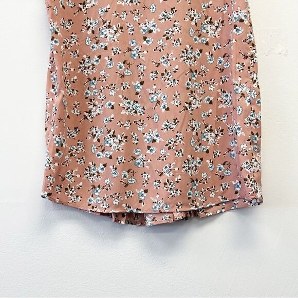 DR2 by Daniel Rainn Ditsy Floral Pintuck Cap Sleeve Blouse, Size XS Dusty Rose - Picture 8 of 12